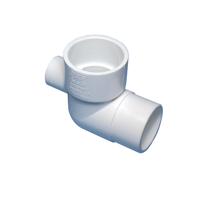90° street ell - 1 1/2" S x 1 1/2" spigot x 1/2" S outlet - WaterwayAce Pools Supplies