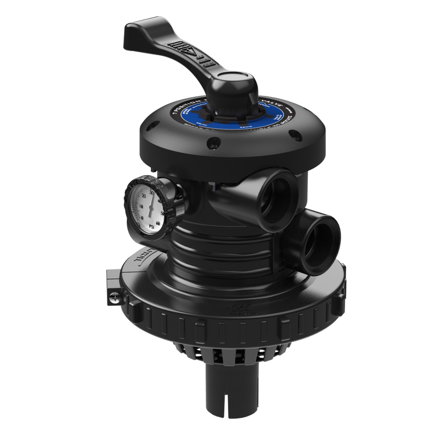 1 1/2" Top - mount 7 - funtion sand filter valve - Split - nut style (2002 to present) - WaterwayAce Pools Supplies