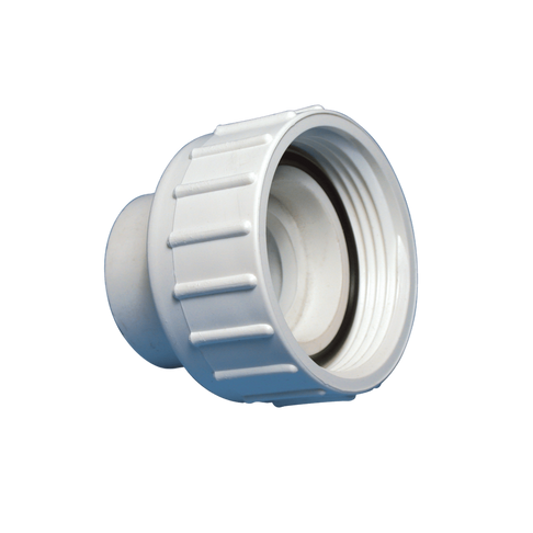 1 1/2" union nut with 1 1/2" spigot / 1" S tailpiece and o - ring - WaterwayAce Pools Supplies