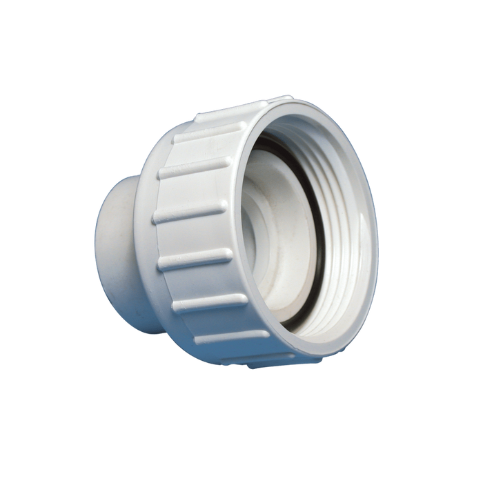 1 1/2" union nut with 1 1/2" spigot / 1" S tailpiece and o - ring - WaterwayAce Pools Supplies