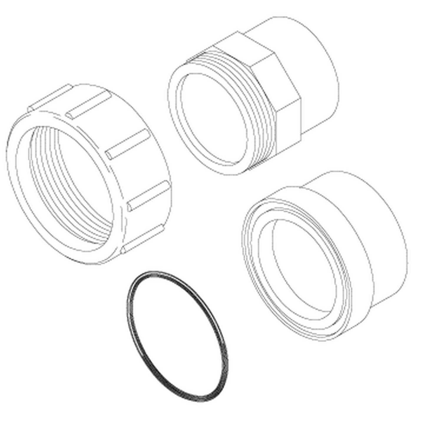 2 1/2" S x 2 1/2" S Union assembly - WaterwayAce Pools Supplies