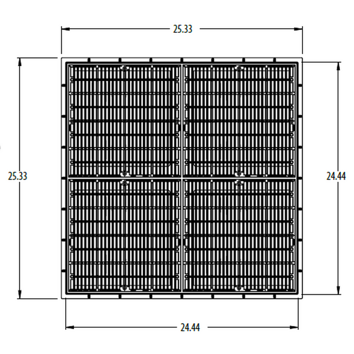 24" x 24" grate & frame - WaterwayAce Pools Supplies