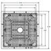 9" x 9" grate & frame - WaterwayAce Pools Supplies