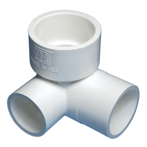 90° ell - 1 1/2" S x 1 1/2" spigot x 1" S side outlet - WaterwayAce Pools Supplies