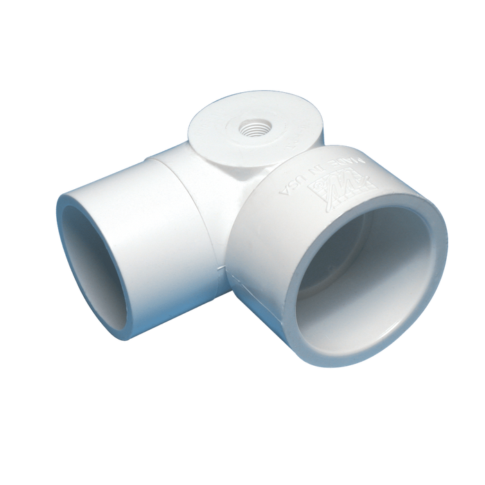 90° street ell - 1 1/2" S x 1 1/2" spigot x 1/8" FPT side outlet - WaterwayAce Pools Supplies