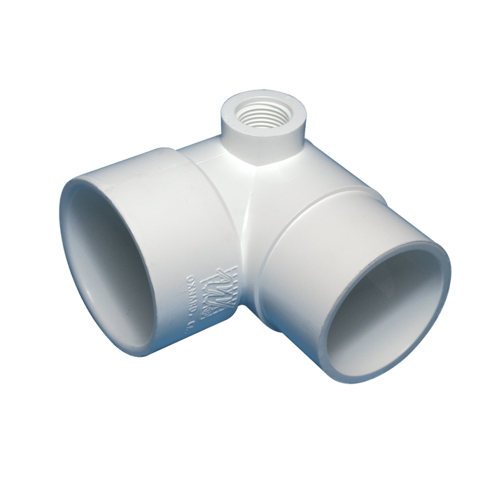 90° street ell - 2" S x 2" spigot x 1/2" FPT left side outlet - WaterwayAce Pools Supplies