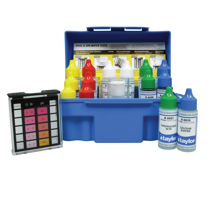 Taylor K-1005 9 Way Test Kit for Free Chlorine, Total Chlorine, Bromine, pH, Alkalinity, Hardness, CYA (DPD) Parts