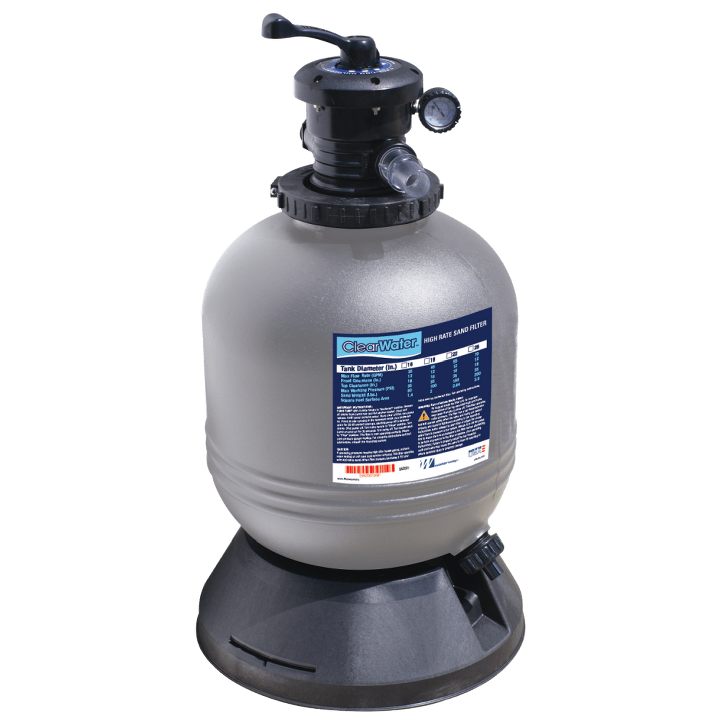 ClearWater 3.5 SqFt Sand Filter - WaterwayAce Pools Supplies