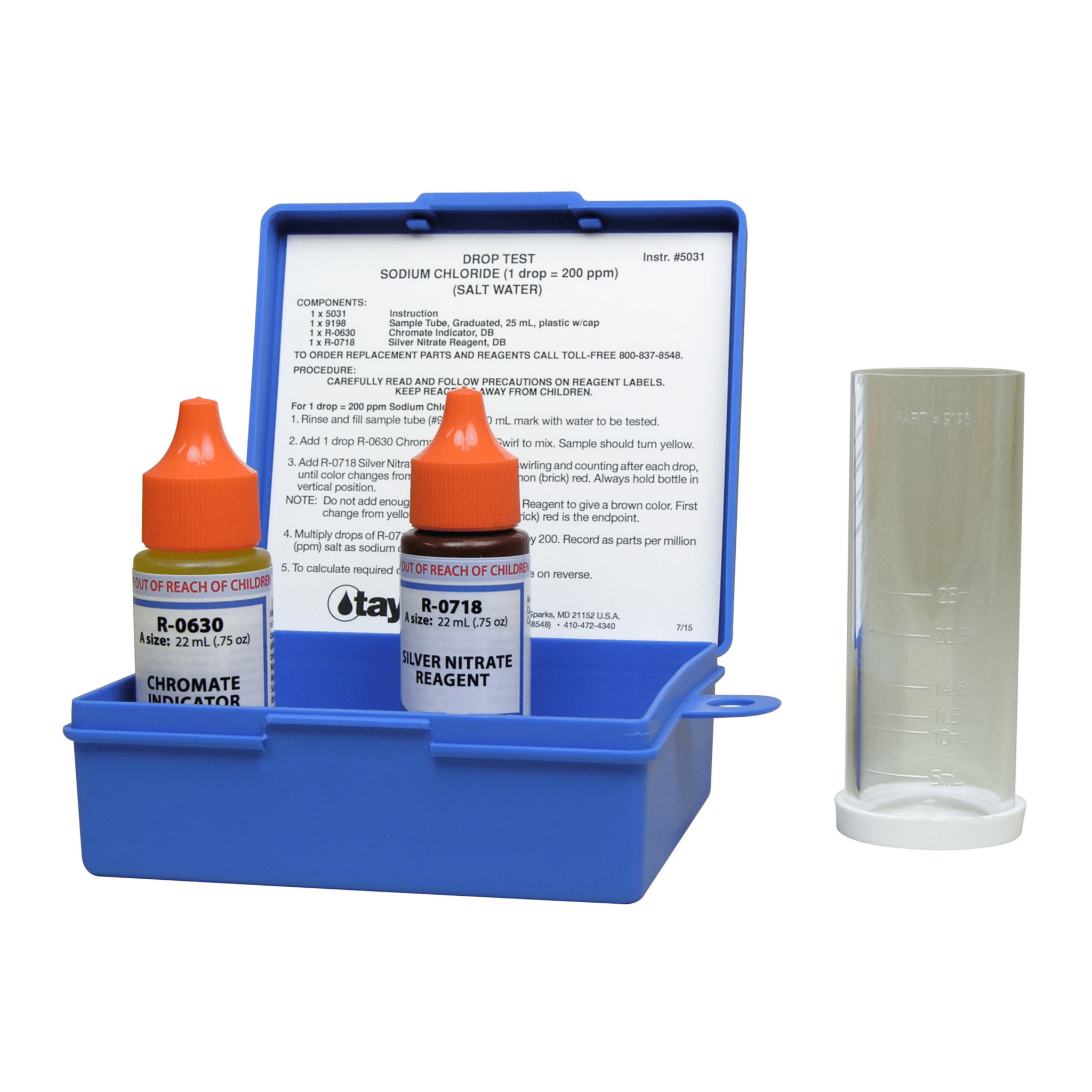 Taylor K-1766 .75 oz Sodium Chloride Argentometric Drop Test