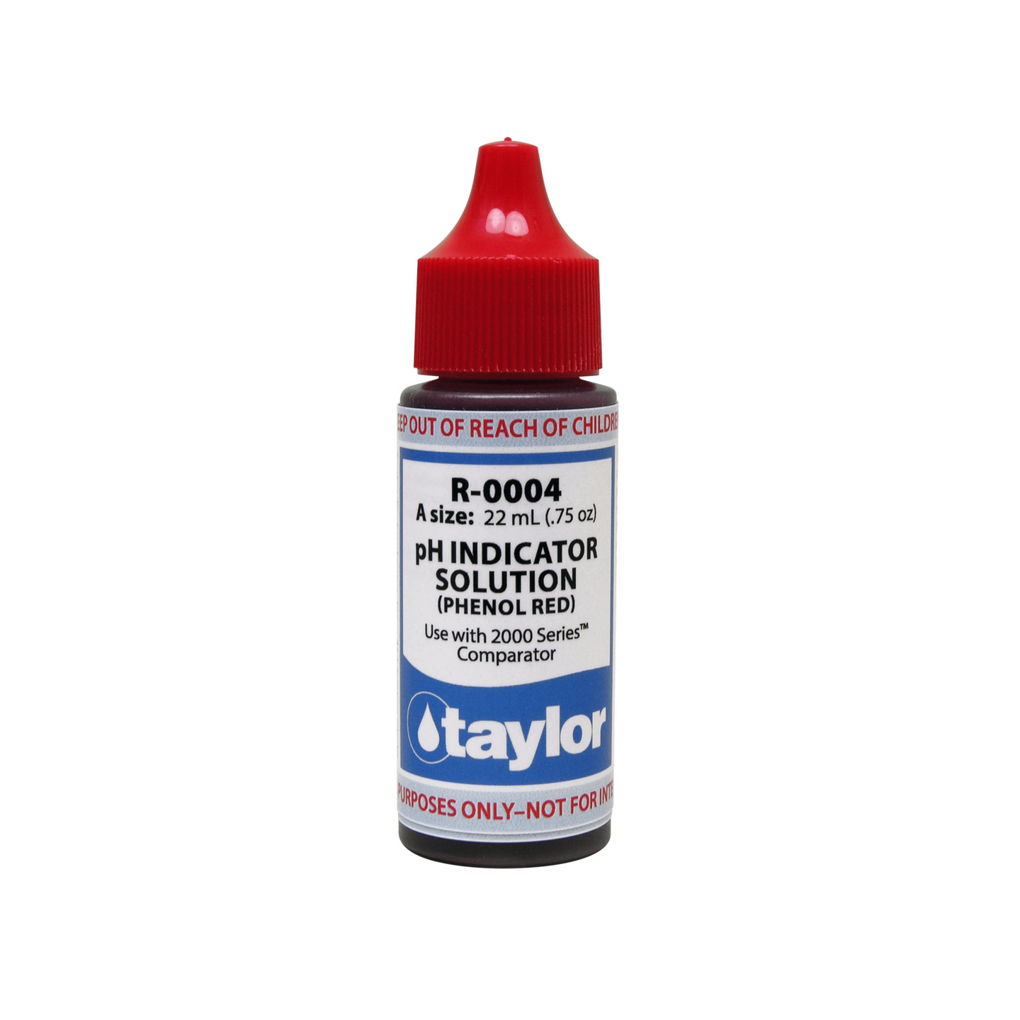 Taylor Phenol Red #4 pH Indicator, .75 oz bottle - TaylorAce Pools Supplies