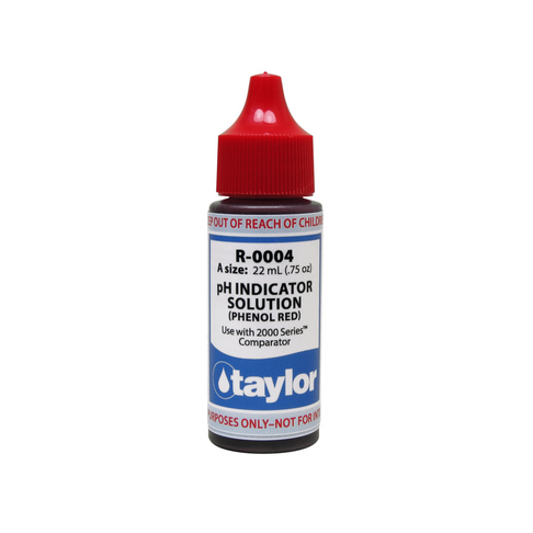 Taylor Phenol Red #4 pH Indicator, .75 oz bottle - TaylorAce Pools Supplies