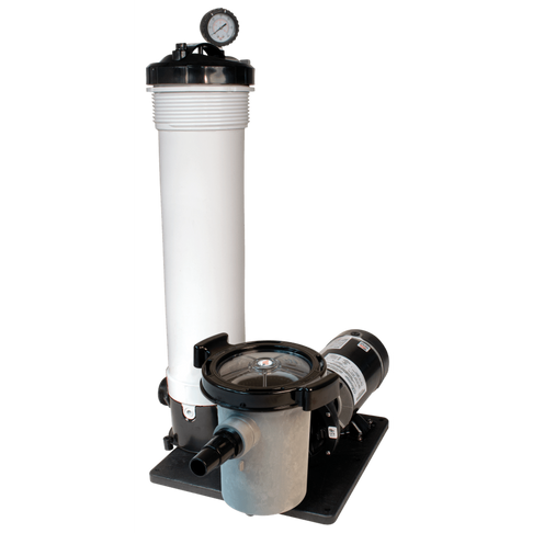 TWM 100 SqFtCartridge filter with 1 HP 2 speed Hi Flow Discharge Pump - WaterwayAce Pools Supplies
